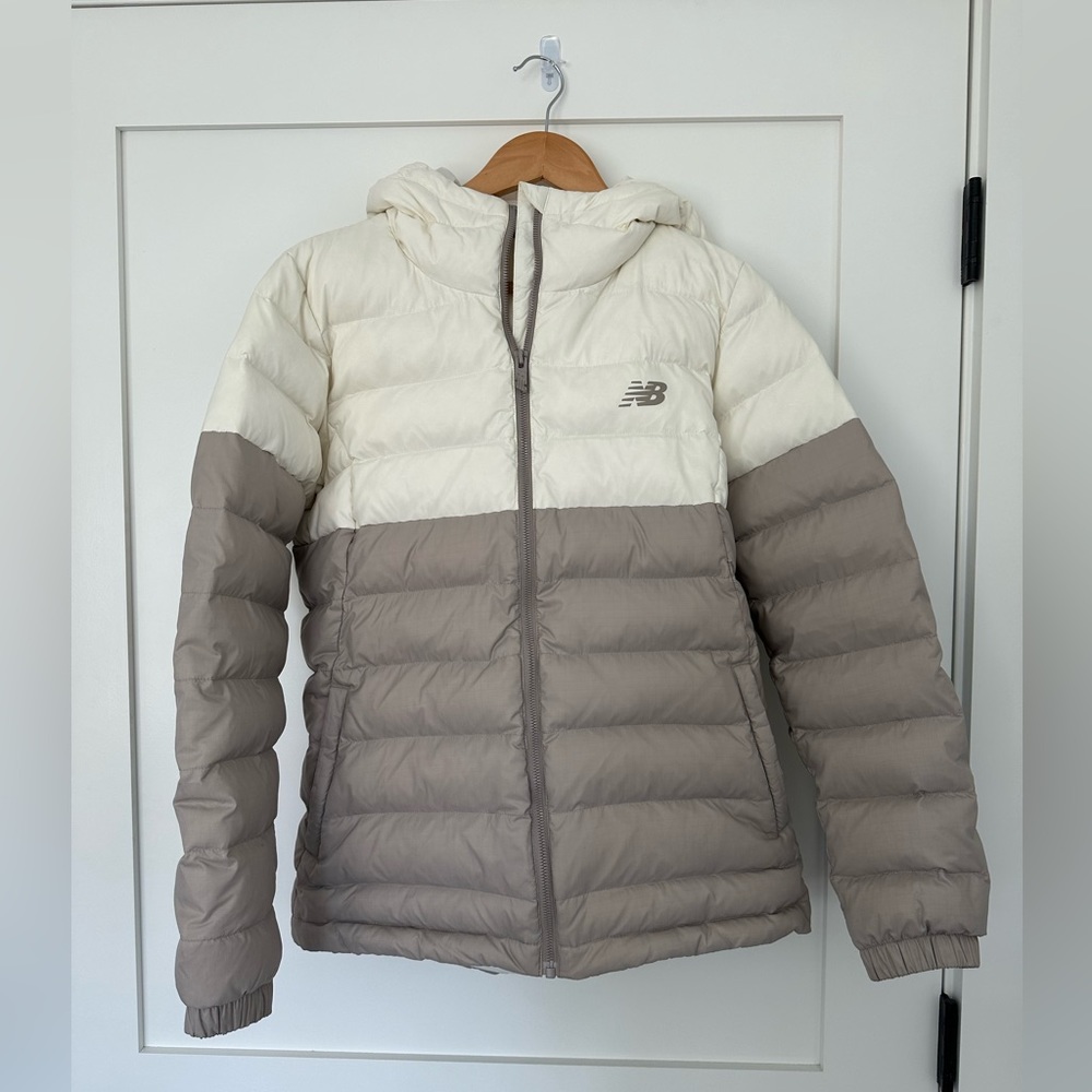 New Balance Color block Down Jacket with Hood | Size S
